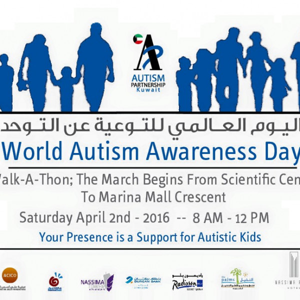 World Autism Awareness Day – Walk-A-Thon 2nd April 2016